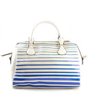 NYfashion101 (TM) Patent Leather Trendy Stripe Doctor Style Handbag PSE03