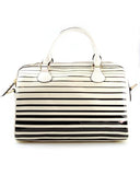 NYfashion101 (TM) Patent Leather Trendy Stripe Doctor Style Handbag PSE03