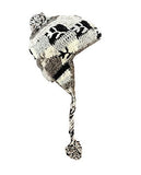 NYfashion101 Nepal Wool Fleeced Hand Knit Ski Trooper Hat w/Bon Bon