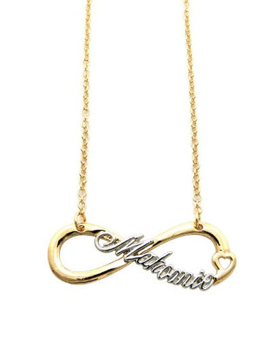 Mahomie Fans 18" Two-Tone Infinity Necklace (Gold/Silver-Tone)