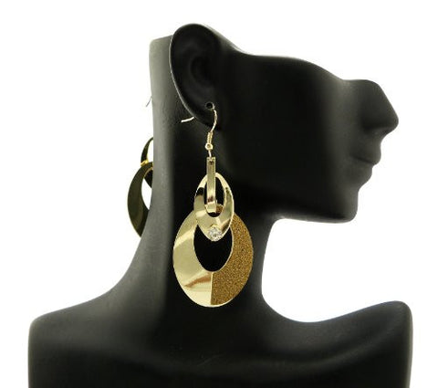 Shimmer Ring Drop Earrigns in Gold-Tone