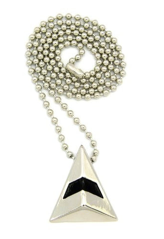 Silver Tone Get Lucky Celebrity Pendant 3mm 27" Ball Chain Necklace XSP403R