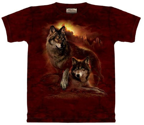 Wolf Sunset The Mountain Tee Shirt Size: Adult XXL