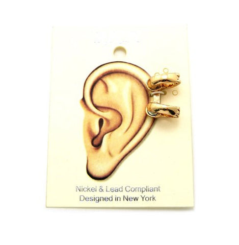 Solid 2 Ring Magnetic Ear Cuff in Gold-Tone