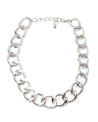 Simple Metal Link Chain Necklace in Silver-Tone INC3023R