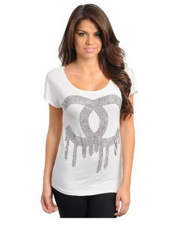NYfashion101 Scoop Neck Short Sleeve Top