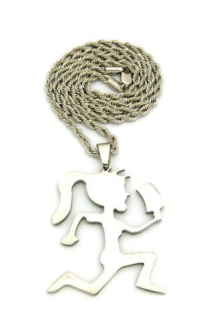 Hatchetgirl Pendant with 30" Rope Chain Necklace in Silver-Tone RC242SS
