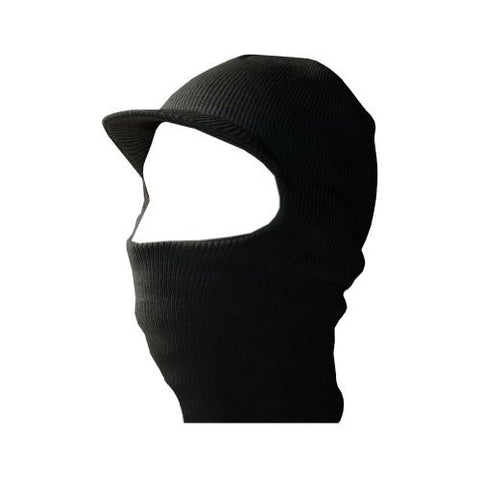 Face Ski Mask w/ Visor - Black