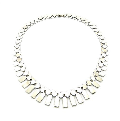 Unique Celebrity Style 18" Fashion Necklace in Silver-Tone