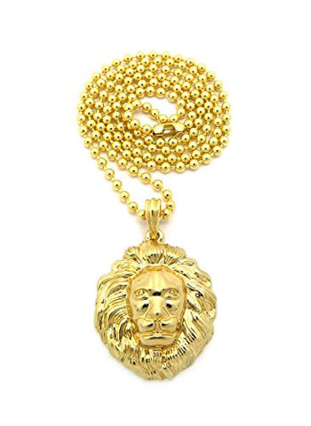 3D Lion Head Mini Pendant Necklace