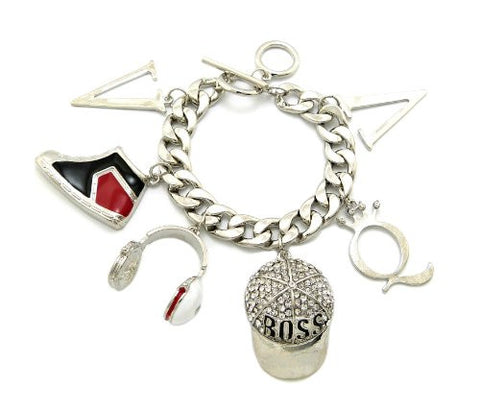 Boss Cap, Headphones, Sneaker Fashion Charm Bracelet