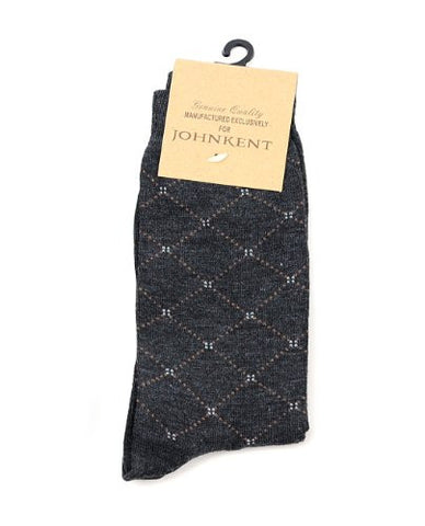 NYfashion101 Men's Casual Dotted Diamond Design Socks By The Dozen