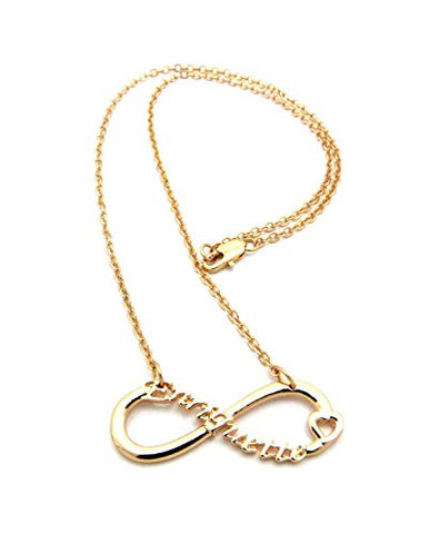 Enriquette Fans Infinity Loop 2mm 18" Link Chain Necklace in Gold-Tone