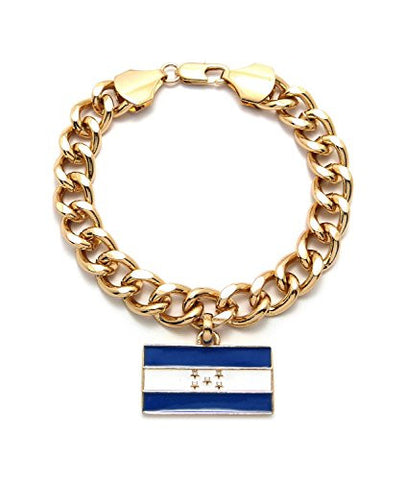 Honduras Flag Pendant Bracelet