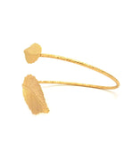 Women's Fashion Gold-Tone Leaf Upper Arm Cuff Bangle