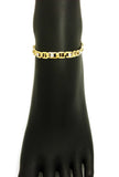 Women's 6mm 10" Iced Out Mariner Chain Anklet in Gold-Tone