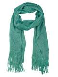 NYFASHION101 Fashionable Sparkly Glitter Thread Lightweight Tassel Scarf