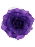 Women's Multifunction Rose Flower Sheer Petal Brooch Pin Hair Tie Clip By The Dozen