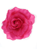 Women's Multifunction Rose Flower Sheer Petal Brooch Pin Hair Tie Clip By The Dozen