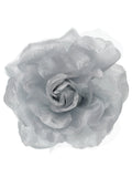 Women's Multifunction Rose Flower Sheer Petal Brooch Pin Hair Tie Clip