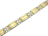 Men's Stainless Steel Link Bracelet w/ Foldover Clasp