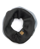 Exclusive Two Tone Winter Pullover Loop Cowl Tube Scarf
