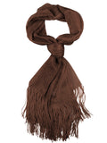 NYFASHION101 Fashionable Sparkly Glitter Thread Lightweight Tassel Scarf
