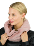 C.C Women's Soft Faux Fur Feel Neck Warmer Collar Infinity Scarf