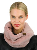 C.C Women's Soft Faux Fur Feel Neck Warmer Collar Infinity Scarf