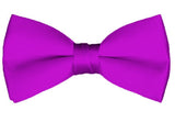 NYFASHION101 Men's Solid Color Adjustable Pre-Tied Bow Tie