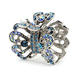 Womens Rhinestone Metal Claw Hair Clip Butterfly Silver IMC2041 Variety Colors
