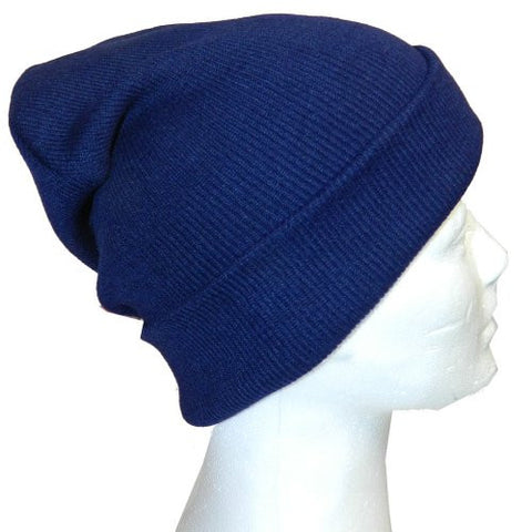 Slouchy Beanie Slouch Hat Ski Hat Snowboard Hat Ribbed Beanie Black,One Size,Navy Blue