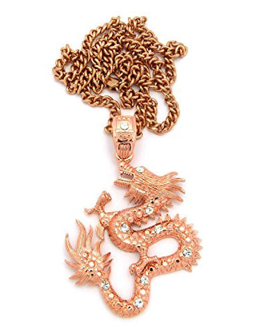 Ascending Dragon Studded Necklace