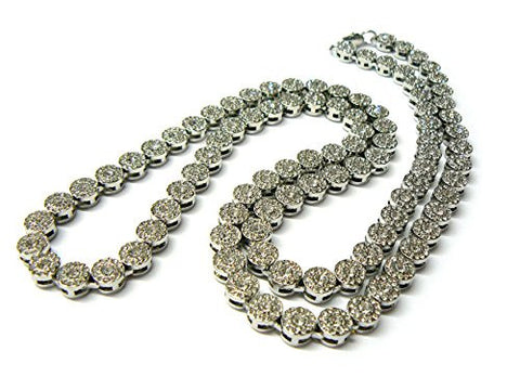 Iced Out Hip Hop Cluster Chain Necklace