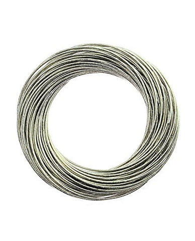 Metal Ring Bangle Bracelet in Silver-Tone