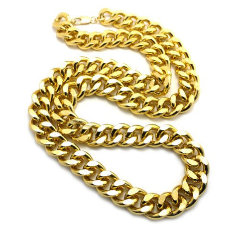 Hip Hop Rapperz 20mm 36" Gold-Tone Aluminum Link Chain