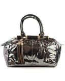 NYfashion101 (TM) Snake Print Lg Shiny Shoulder Bag w/Fringe Accent Hangbag EET01