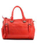 NYfashion101 ?? Womens Faux Leather and Shiny Metallic Handbag