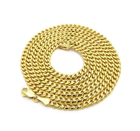 Diamond-Cut Cuban Link Chain Necklace