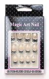 MAGIC ART NAIL Pre-Glued Easy Apply Design Acrylic Nail Tips 12-A-Pack Set