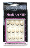 MAGIC ART NAIL Pre-Glued Easy Apply Design Acrylic Nail Tips 12-A-Pack Set