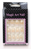 MAGIC ART NAIL Pre-Glued Easy Apply Design Acrylic Nail Tips 12-A-Pack Set