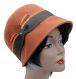 Ladies Soft 100% Wool Women's Cloche Bucket Hat w/Bow Accent CL1652