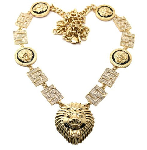 Five Lion Heads Necklace