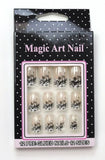 MAGIC ART NAIL Pre-Glued Easy Apply Design Acrylic Nail Tips 12-A-Pack Set