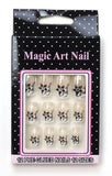 MAGIC ART NAIL Pre-Glued Easy Apply Design Acrylic Nail Tips 12-A-Pack Set