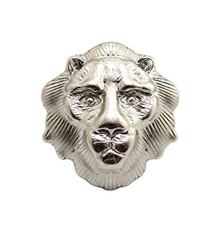 Lion Head Charm Stretch Fashion Ring in Silver-Tone XR38R
