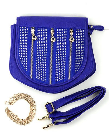 NYfashion101 (TM) Trendy Pebbled Faux Leather Body Shoulder Bag w/Chain Handbag SRZ05