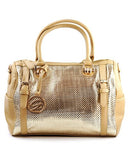 NYfashion101 ?? Womens Faux Leather and Shiny Metallic Handbag
