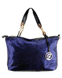 Exotic Lg Comfortable Shoulder Bag w/Sequine Snake Print Body SEQ02